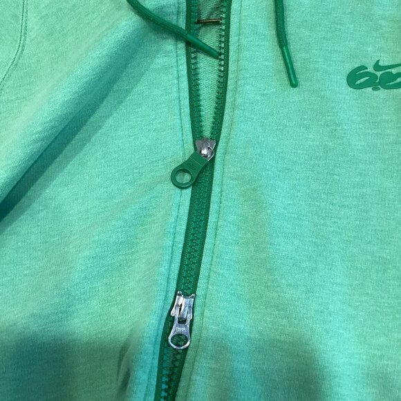 Nike 6.0 Vintage Hooded Sweatshirt Double Zip Athletic Women's Sz Small in Green - Picture 7 of 13